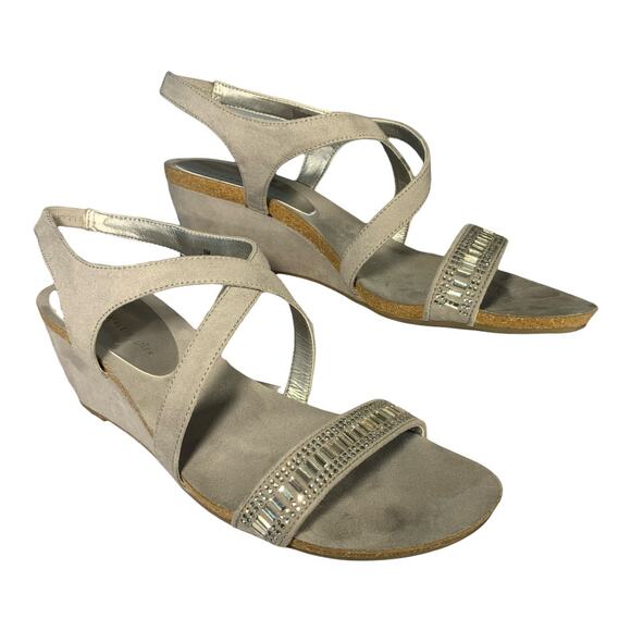 AK Ann Klein Sport Women's Jabari Slingback Wedge Sandal 9.5 - Picture 3 of 7